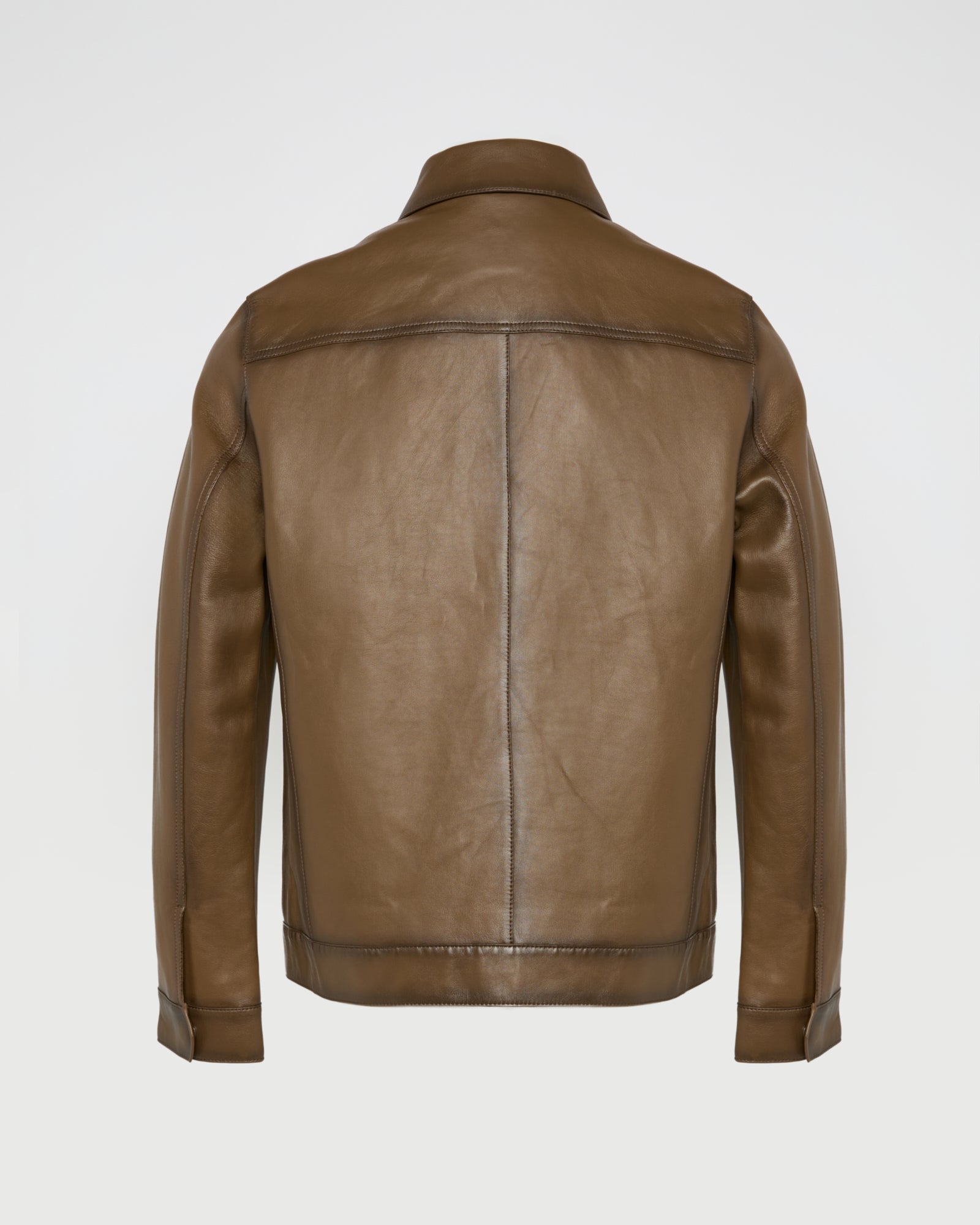 Denim jacket style leather jacket – Yves Salomon