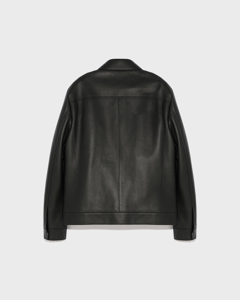 Veste en cuir esprit denim jacket