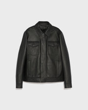 Veste en cuir esprit denim jacket