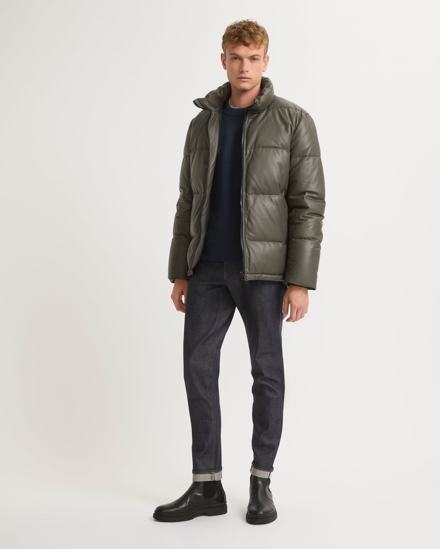 Doudoune cuir-Yves Salomon - Soldes d'hiver - Winter Sale