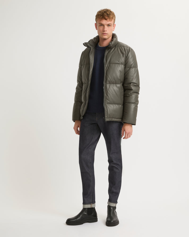 Doudoune cuir-Yves Salomon - Soldes d'hiver - Winter Sale