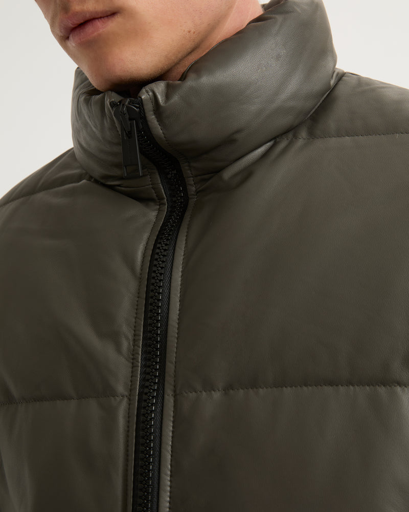 Doudoune cuir-Yves Salomon - Soldes d'hiver - Winter Sale