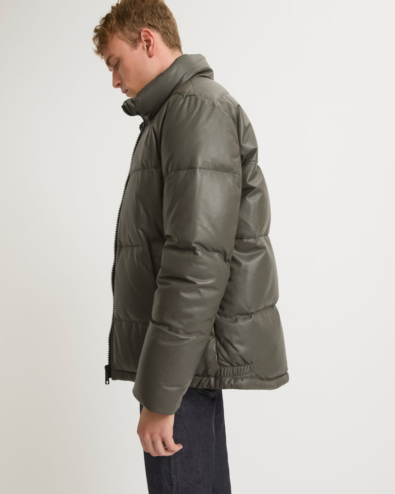 Doudoune cuir-Yves Salomon - Soldes d'hiver - Winter Sale