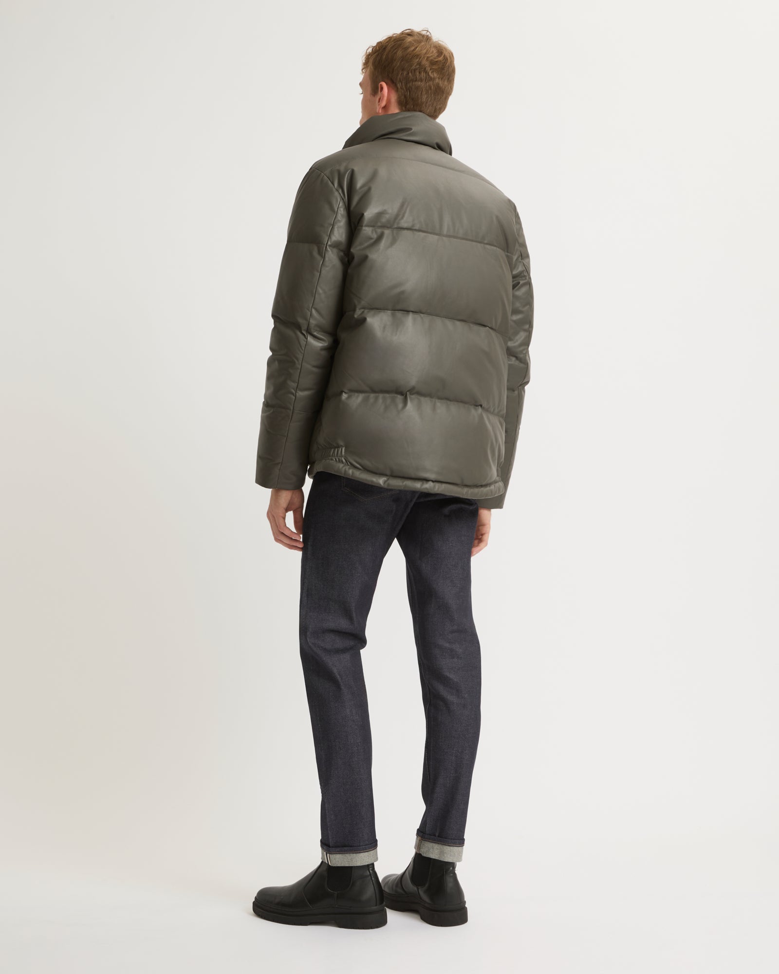 Doudoune cuir-Yves Salomon - Soldes d'hiver - Winter Sale