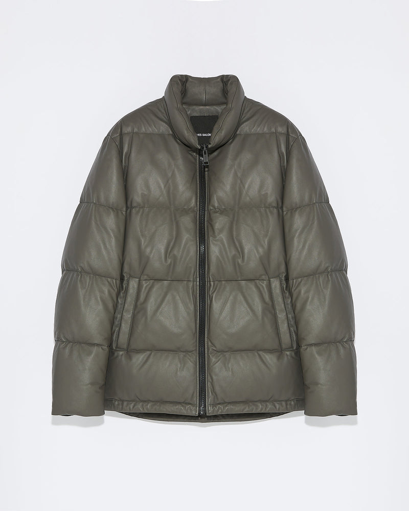 Doudoune cuir-Yves Salomon - Soldes d'hiver - Winter Sale