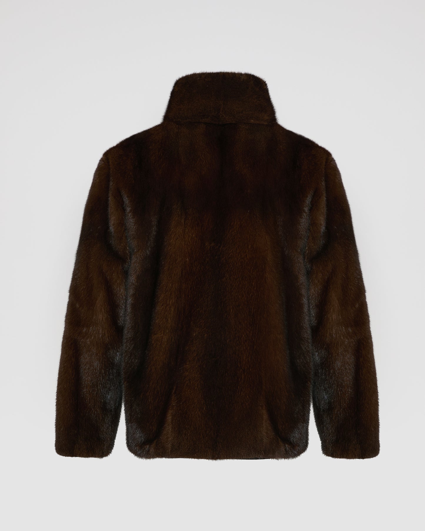 Reversible mink fleece jacket