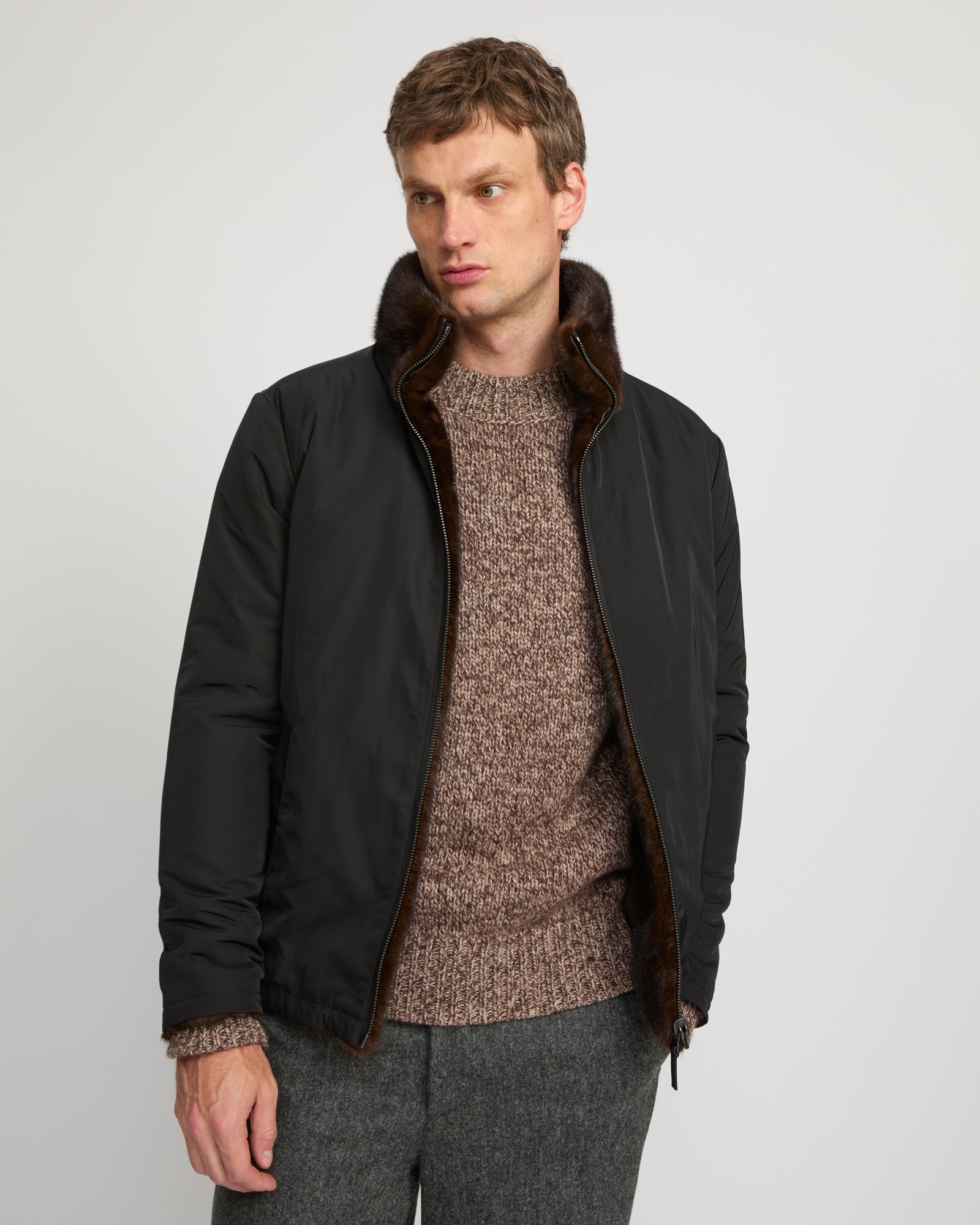 ♦️Yves Salomon♦️イブサロモン　ムートンコート　ブラウン　エトゥープ系 Fall Winter Collection for Men - Yves Salomon