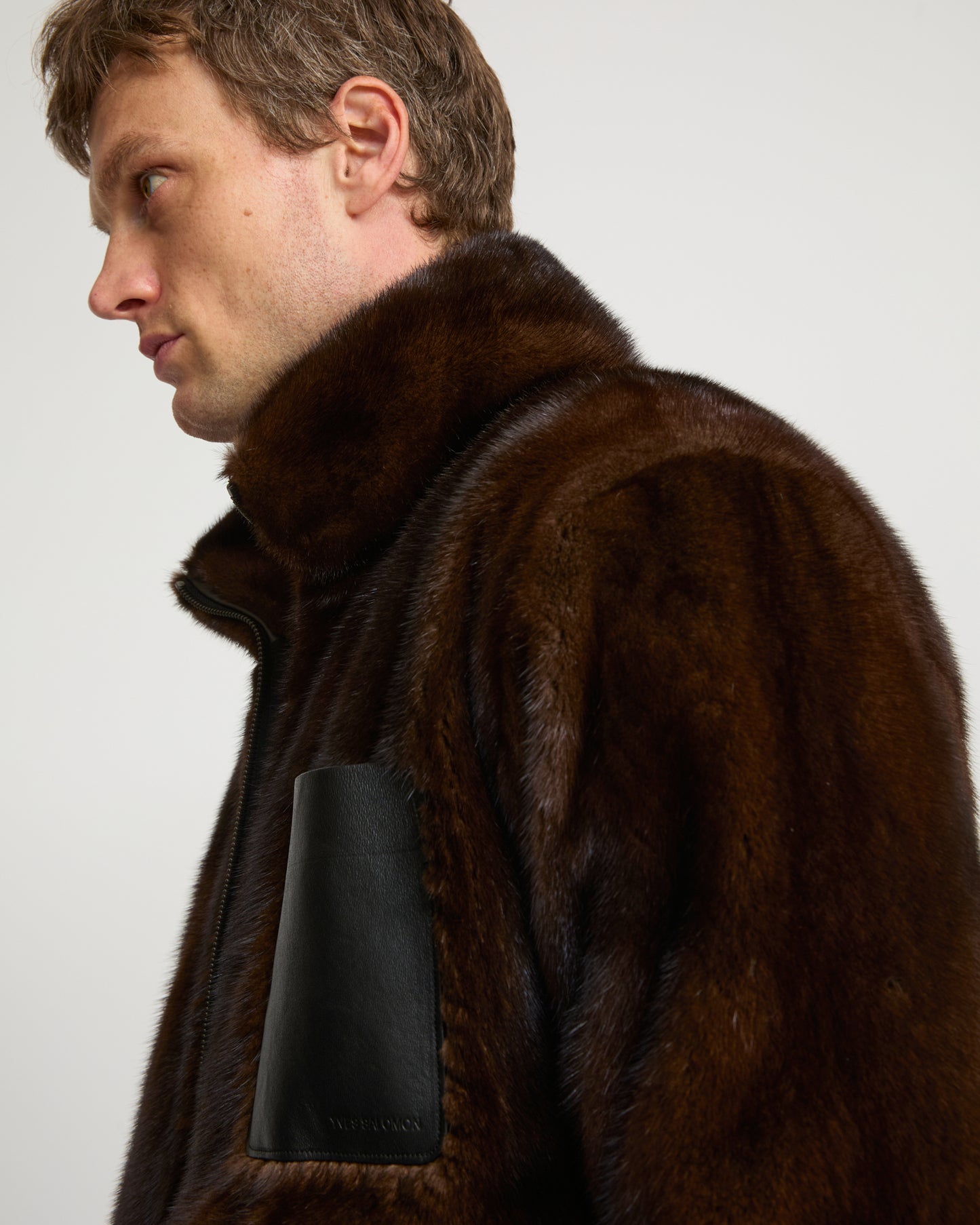 Reversible mink fleece jacket