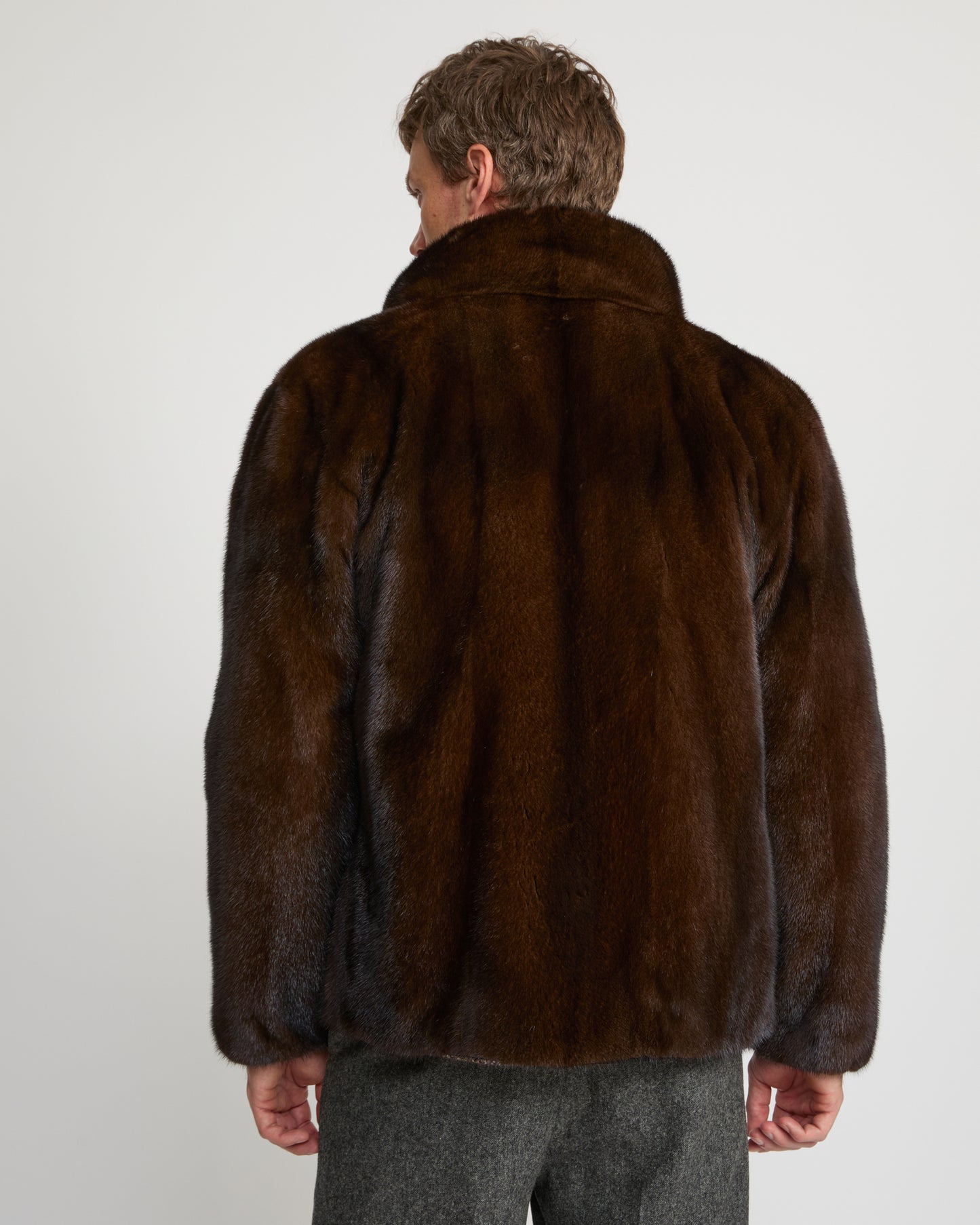 Reversible mink fleece jacket