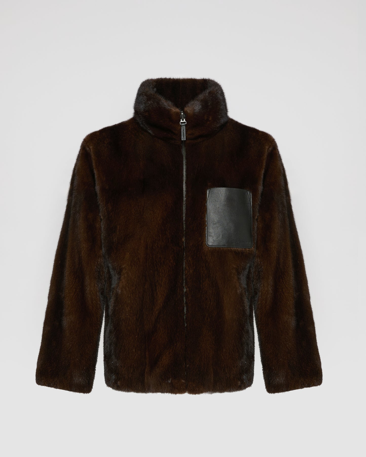 Reversible mink fleece jacket
