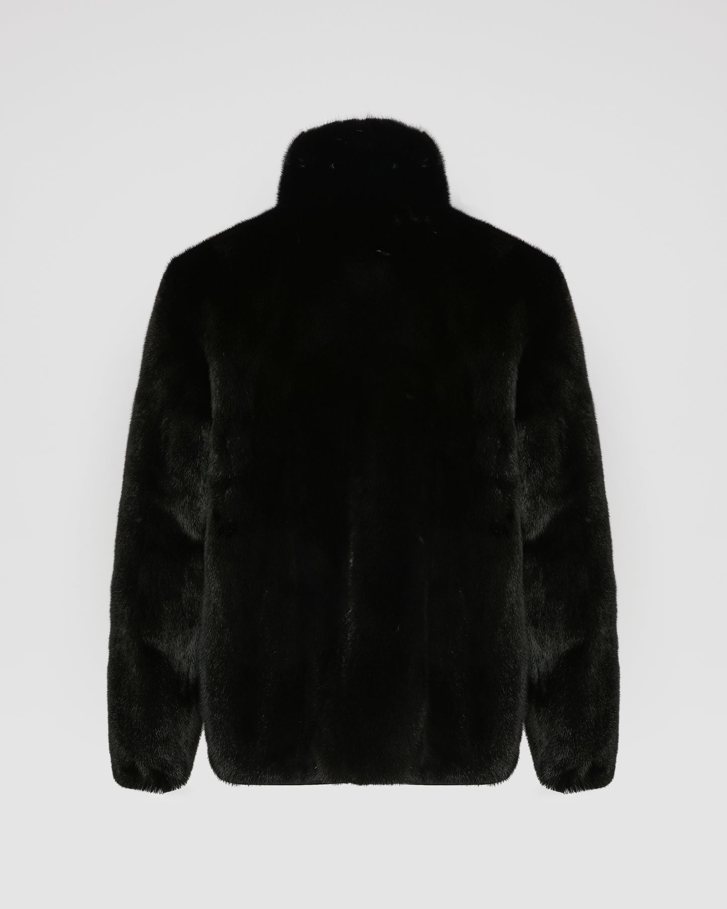 Reversible mink fleece jacket