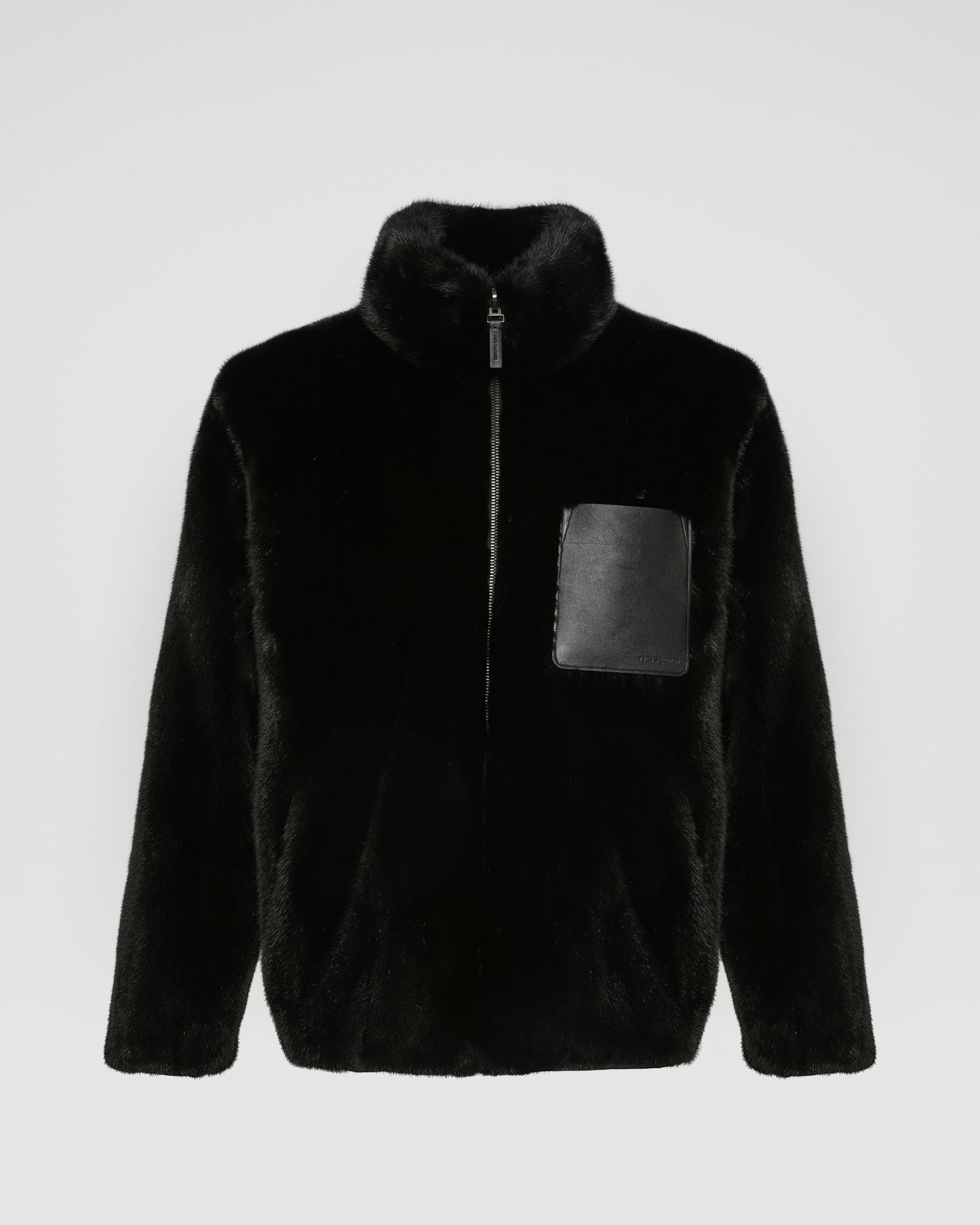 Reversible mink fleece jacket