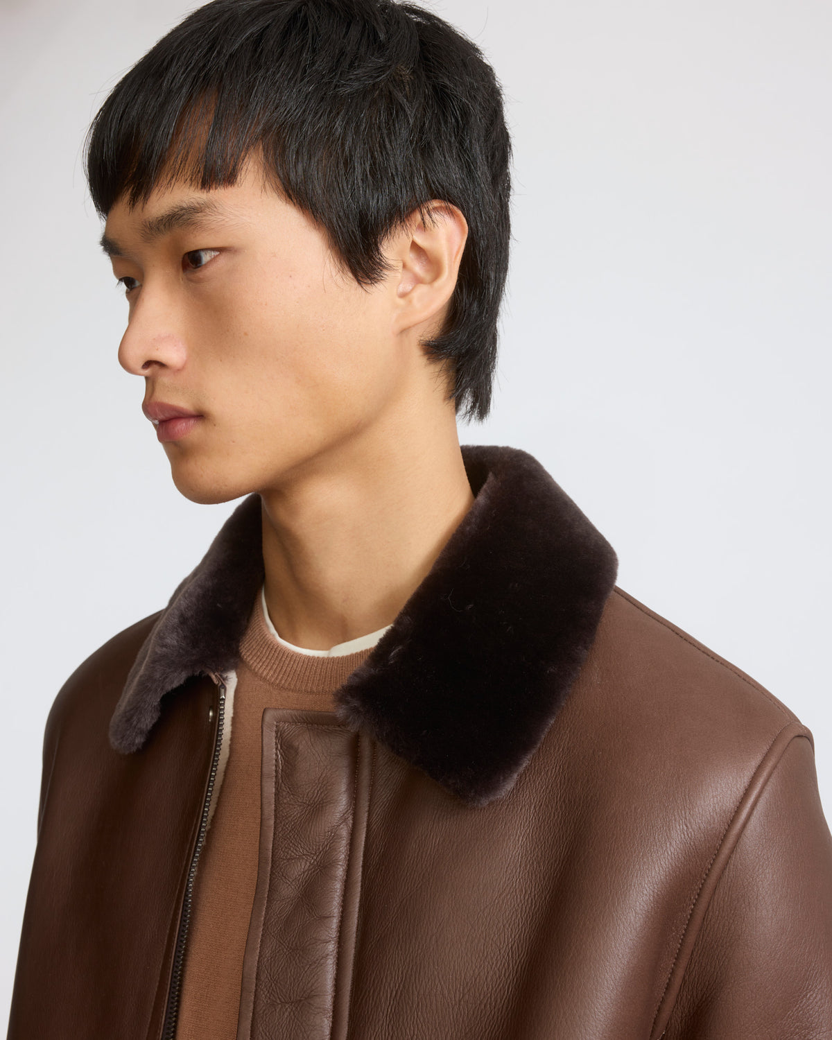 Veste en peau lainée d'agneau Mérinos fine boucle - Yves Salomon - Nouvelle collection Automne Hiver