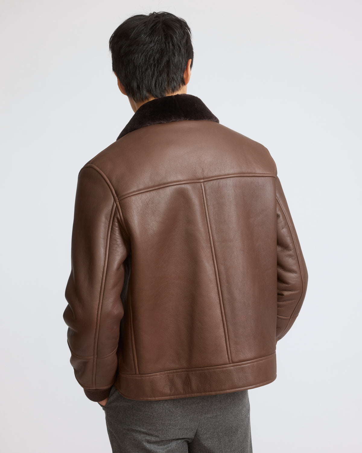 Veste en peau lainée d'agneau Mérinos fine boucle - Yves Salomon - Nouvelle collection Automne Hiver