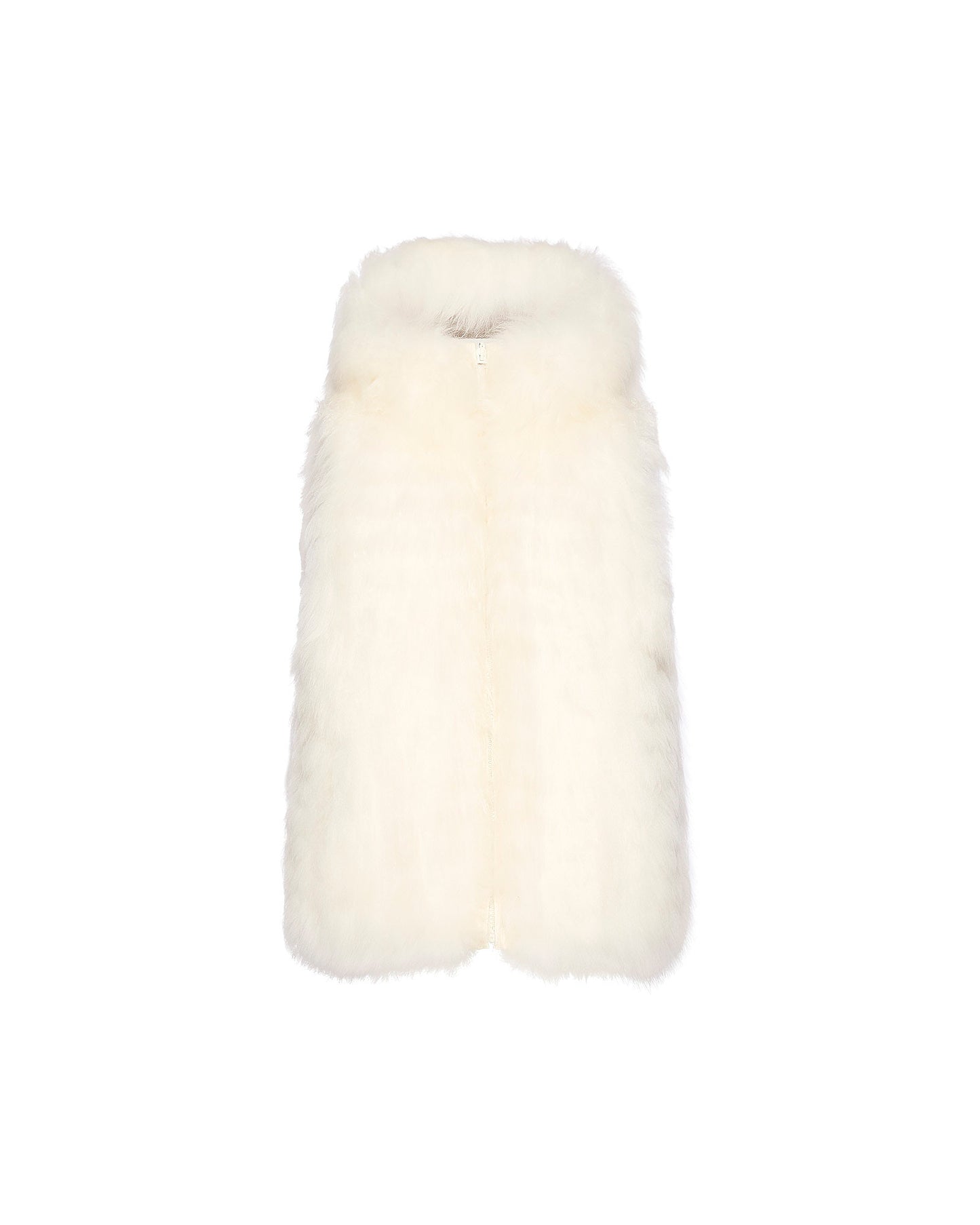 Gilet réversible en agneau long poil -Yves Salomon