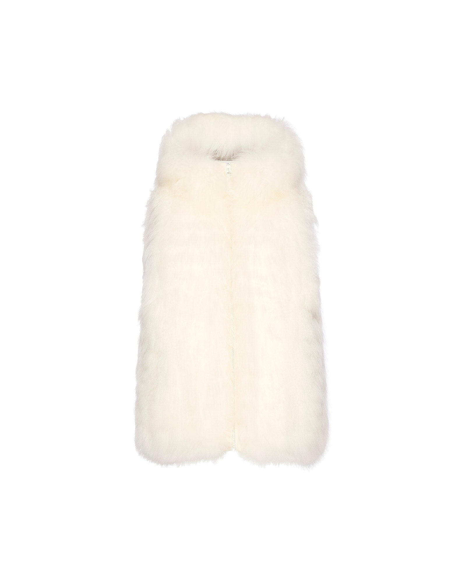 Gilet réversible en agneau long poil -Yves Salomon
