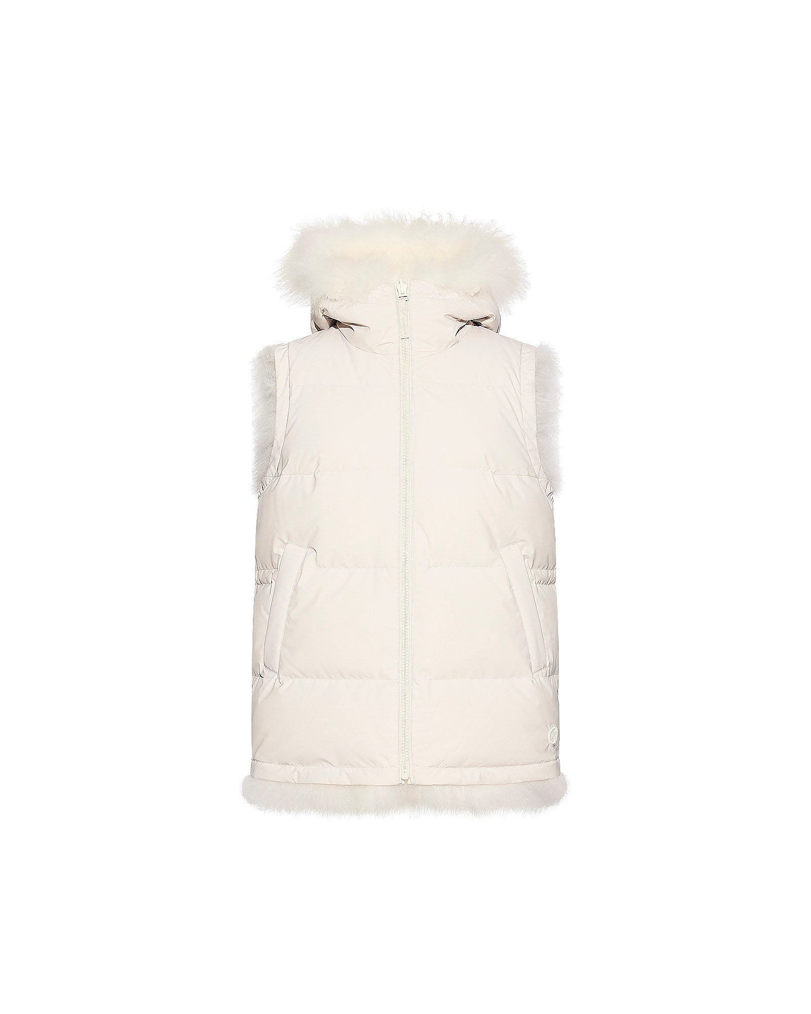 Gilet réversible en agneau long poil -Yves Salomon
