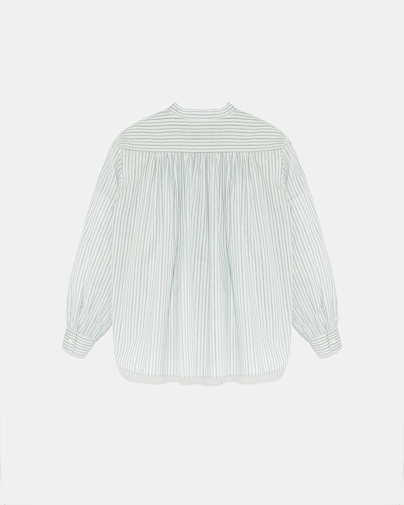 Chemise plissée en coton mélangé-Yves Salomon - Soldes d'hiver - Winter Sale