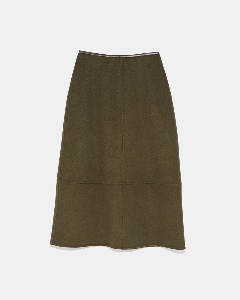 Jupe en lainage cachemire double-face-Yves Salomon - Soldes d'hiver - Winter Sale