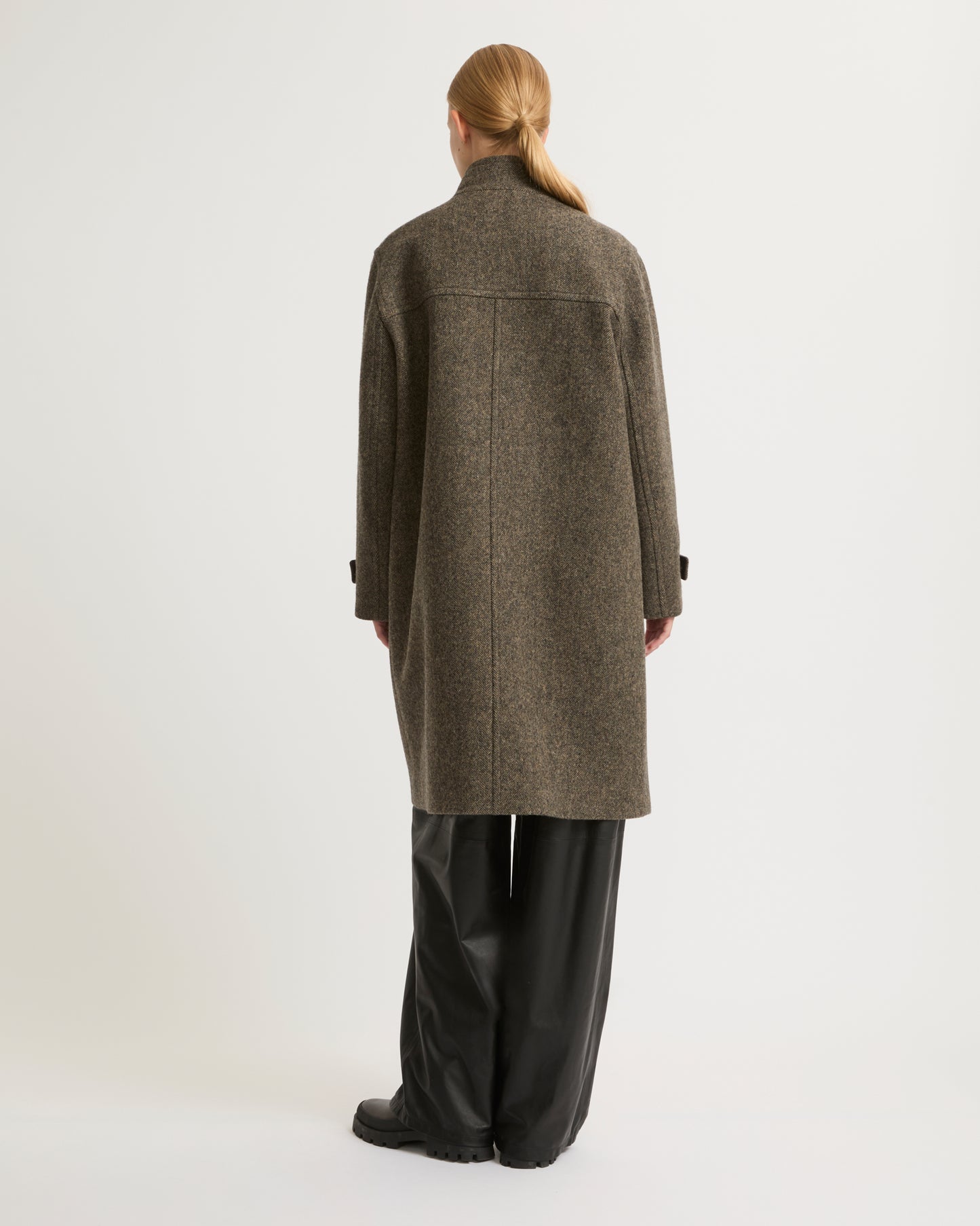 Manteau caban long en lainage-Yves Salomon - Soldes d'hiver - Winter Sale
