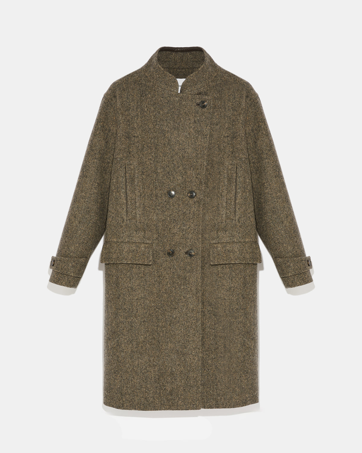 Manteau caban long en lainage-Yves Salomon - Soldes d'hiver - Winter Sale