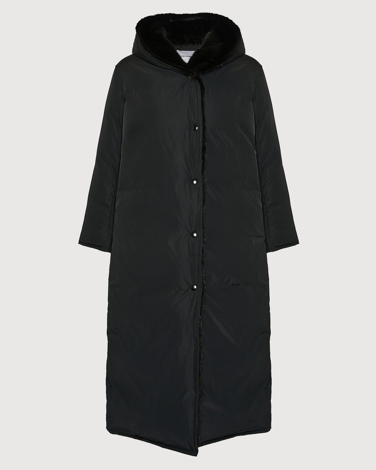 Manteau doudoune longue en tissu technique et fourrure de vison -Yves Salomon