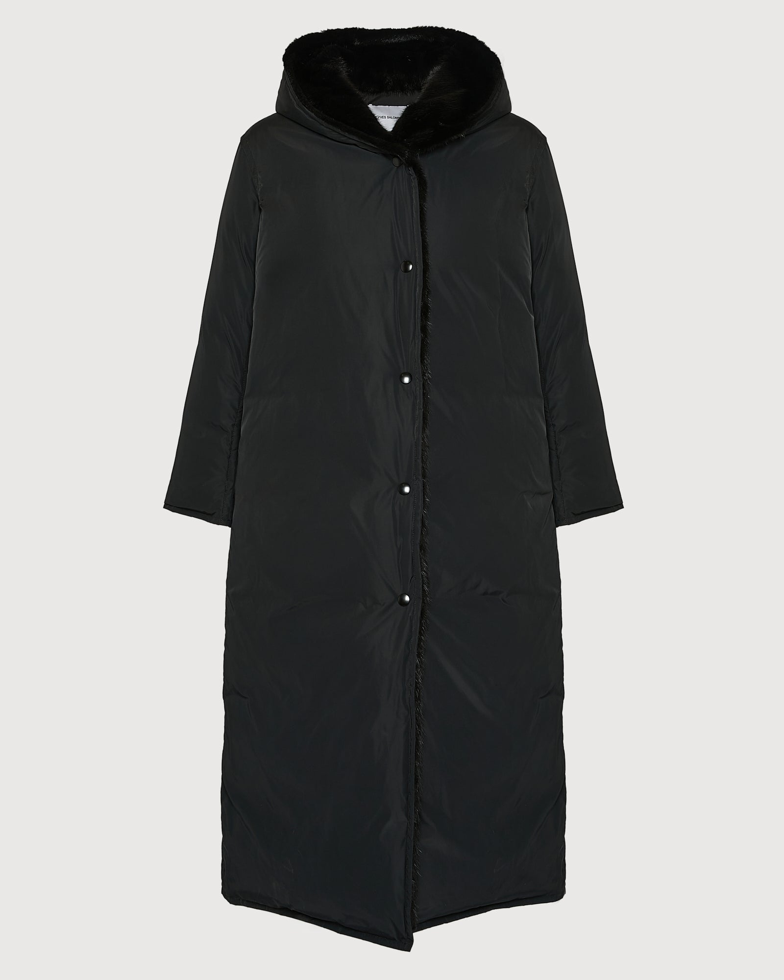 Manteau doudoune longue en tissu technique et fourrure de vison -Yves Salomon