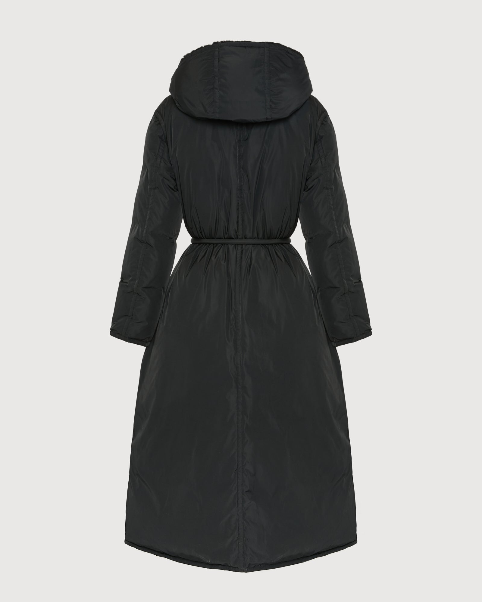 Manteau doudoune longue en tissu technique et fourrure de vison -Yves Salomon