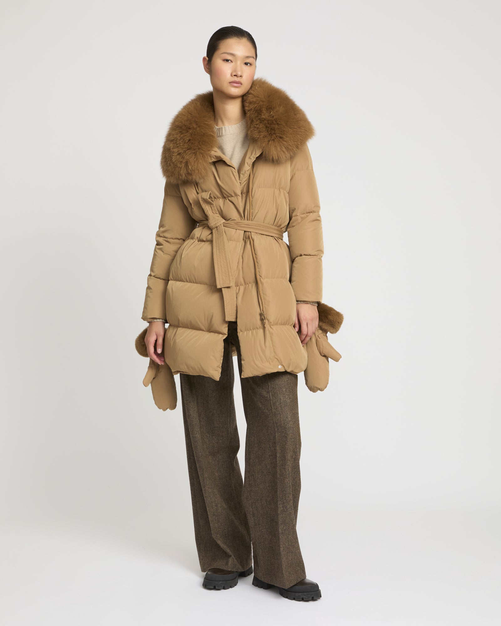 ジャケット・アウター riu Fur collar long coat Outers – Riu