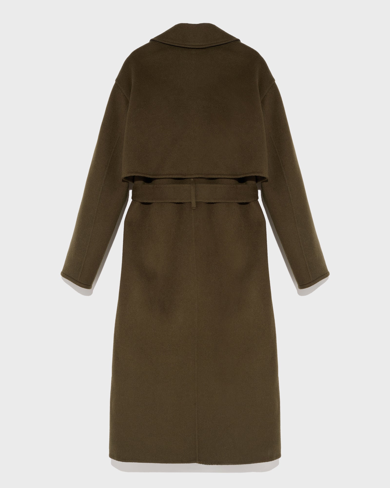 【関税込み】YVES SALOMON CASHMERE MANTEAU Belted coat in cashmere wool with mink fur collar and over