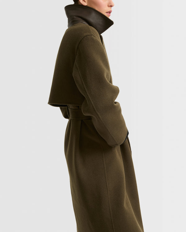 Trench long en lainage cachemire