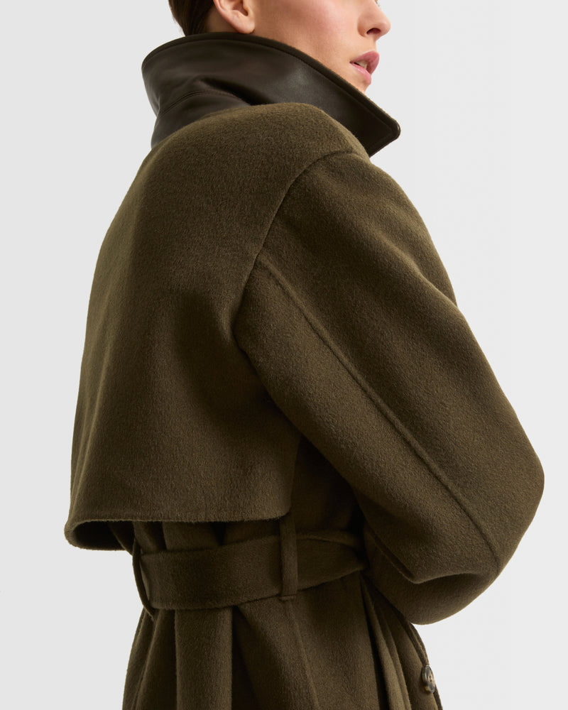 Trench long en lainage cachemire