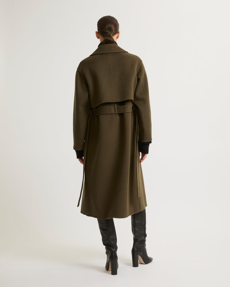 Trench long en lainage cachemire