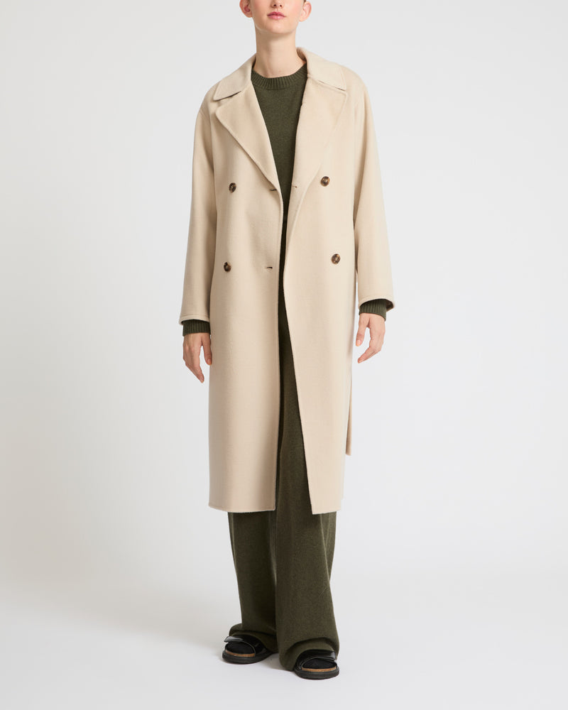 Trench long en lainage cachemire