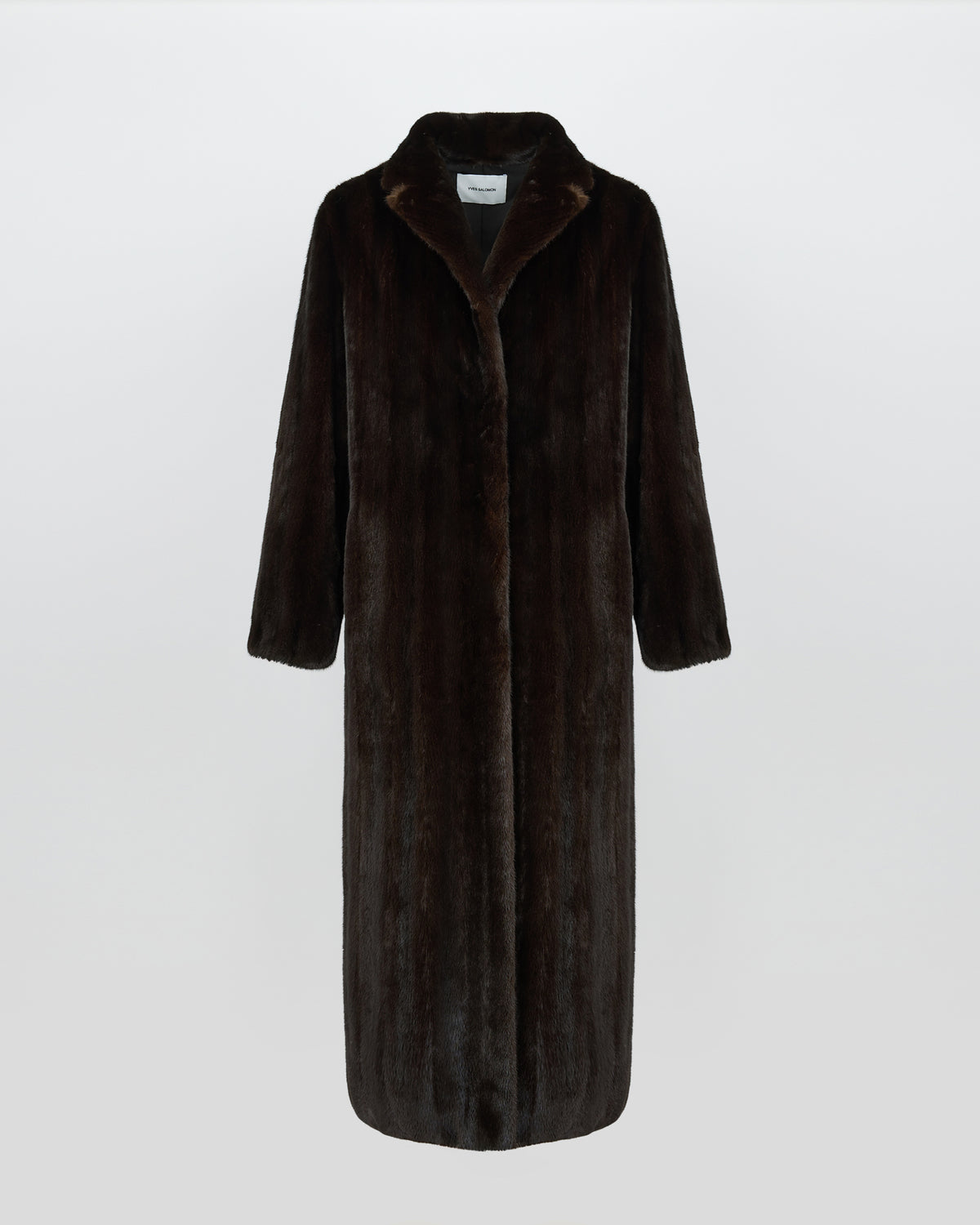 Manteau long en fourrure de vison long poil - Yves Salomon - Nouvelle collection Automne Hiver