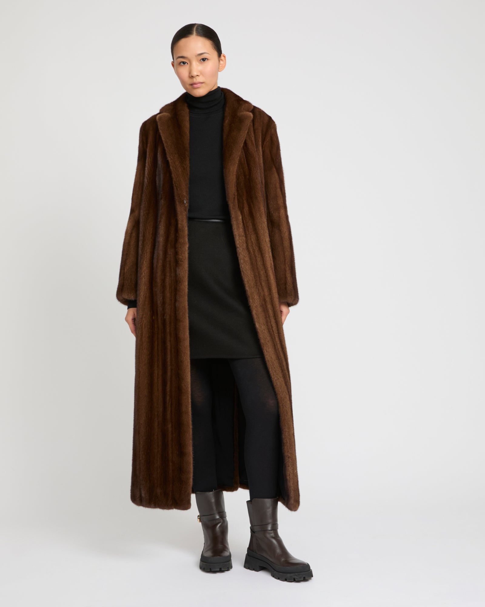 Long Coat in Long-Haired Mink – Yves Salomon