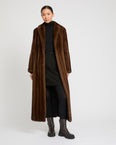 Long coat in long-haired mink fur
