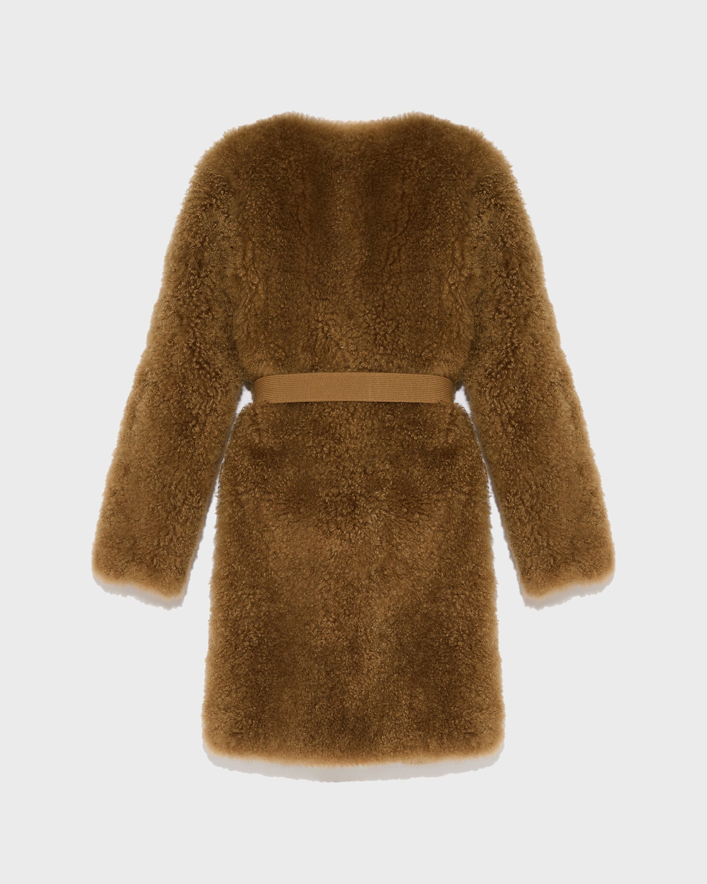 Soldes d'hiver  - Yves Salomon -Manteau en maille mérinos et agneau