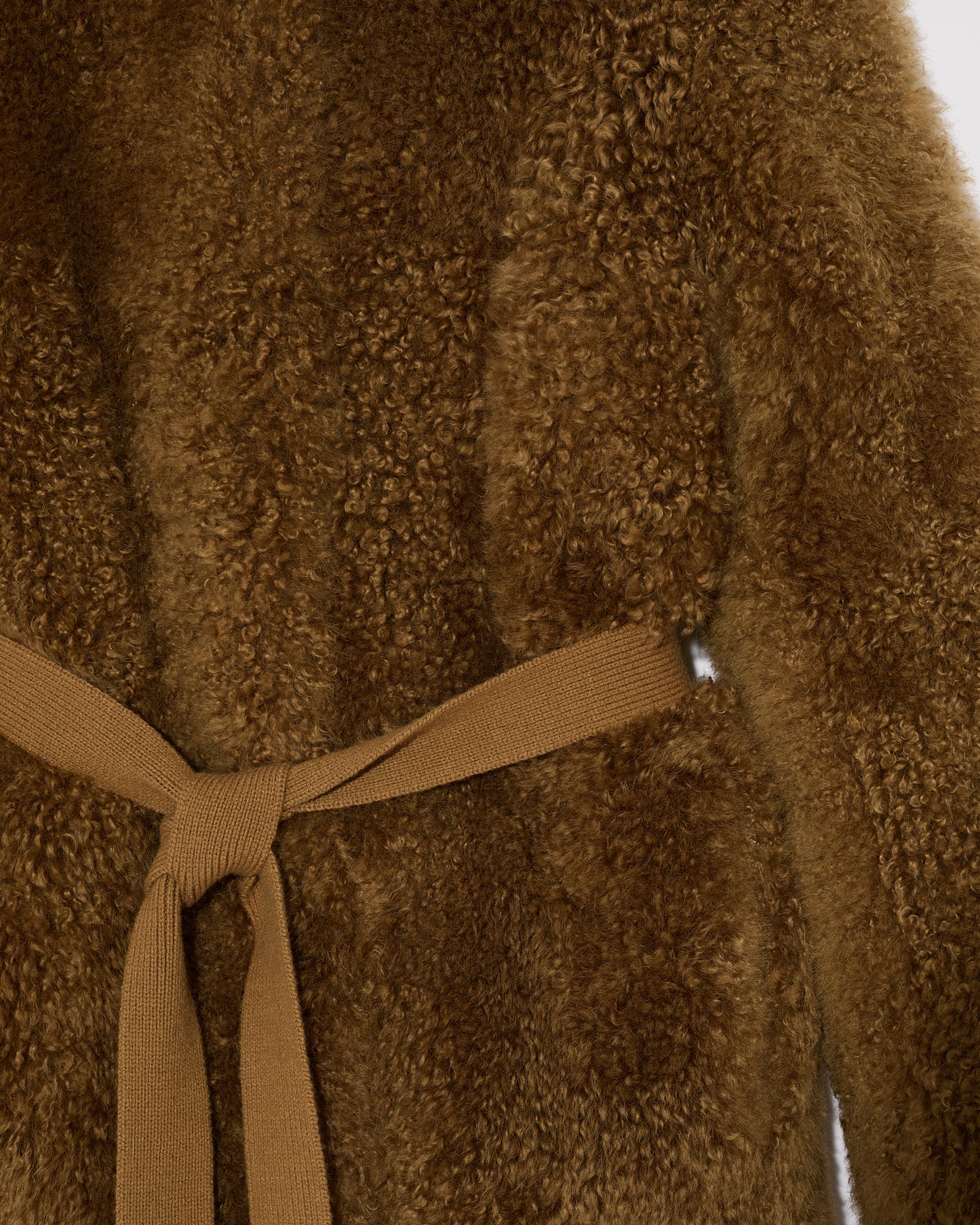 Soldes d'hiver  - Yves Salomon -Manteau en maille mérinos et agneau