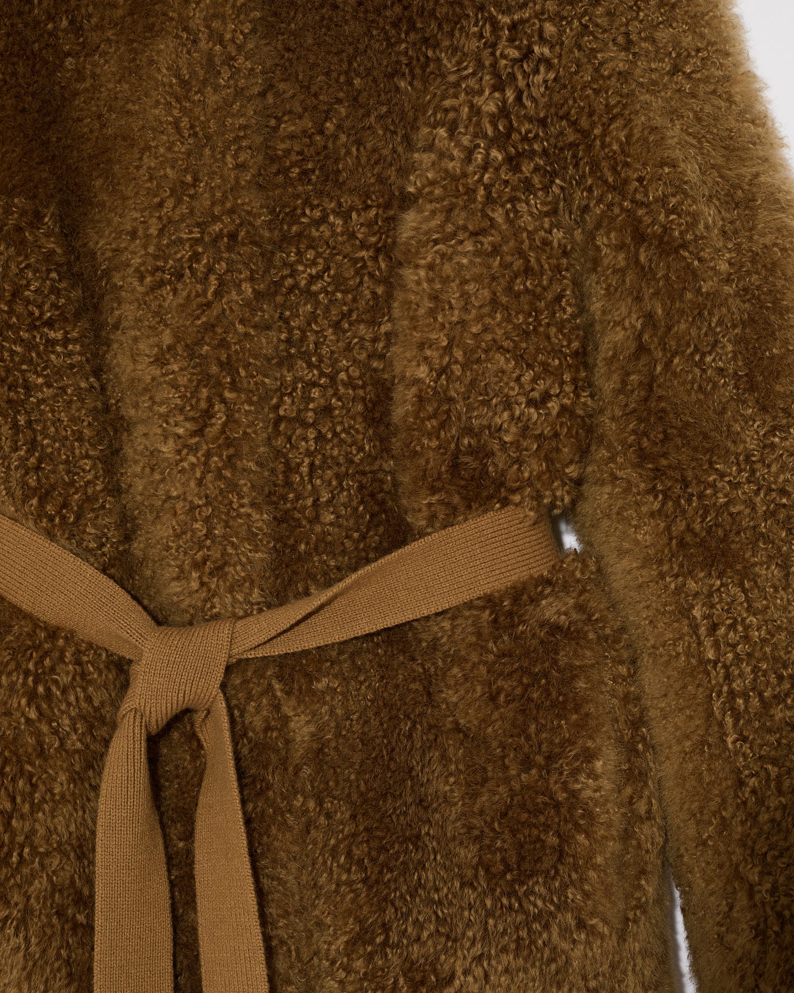 Soldes d'hiver  - Yves Salomon -Manteau en maille mérinos et agneau