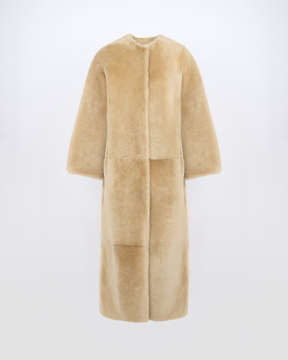 Manteau extra long en peau lainée d'agneau - Yves Salomon - Nouvelle collection Automne Hiver