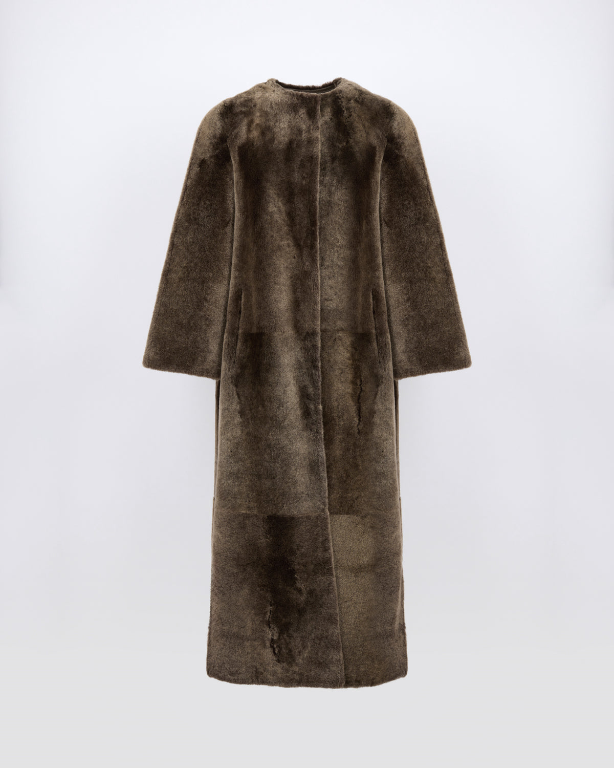 Manteau extra long en peau lainée d'agneau - Yves Salomon - Nouvelle collection Automne Hiver