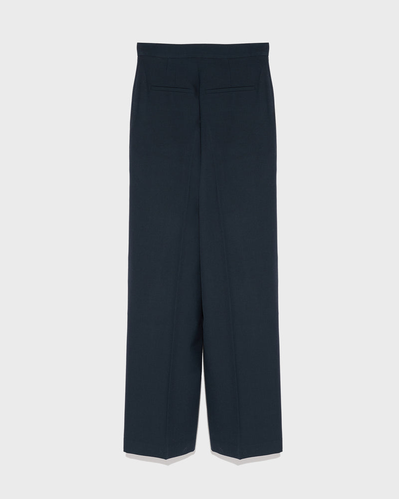 Pantalon droit en gabardine de laine-Yves Salomon - Soldes d'hiver - Winter Sale