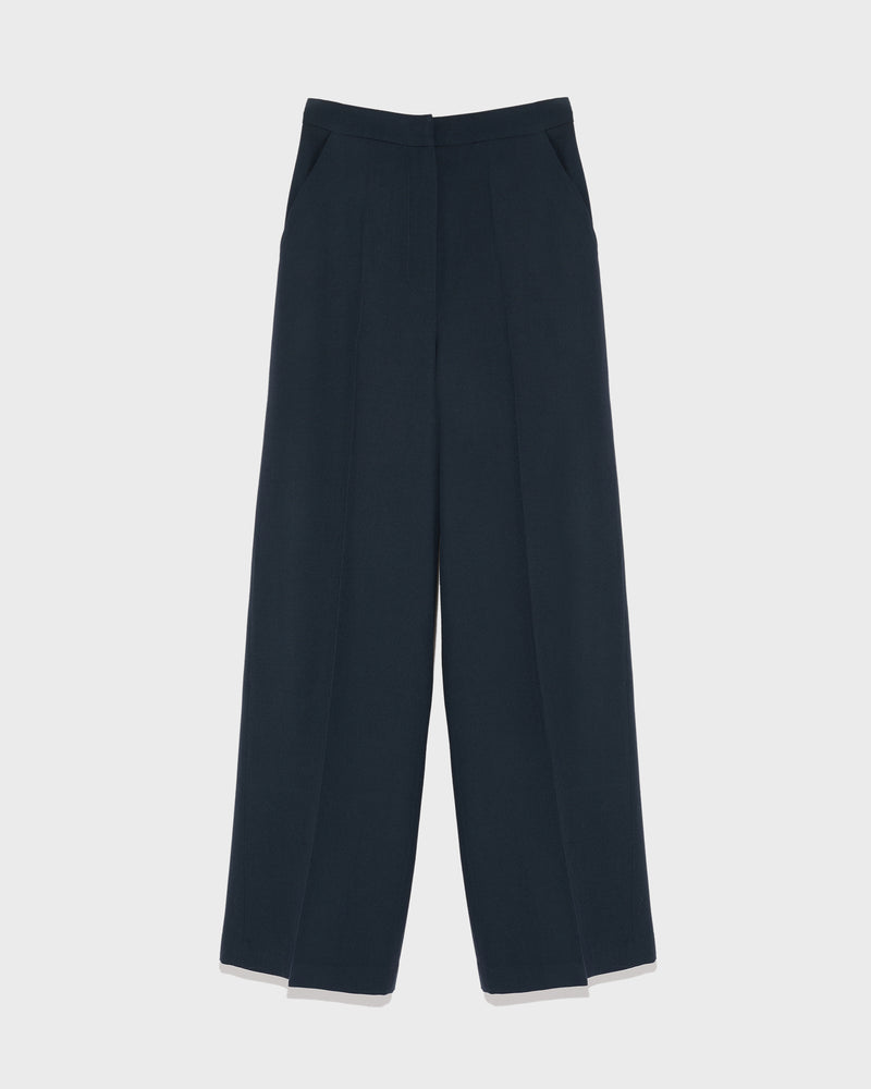 Pantalon droit en gabardine de laine-Yves Salomon - Soldes d'hiver - Winter Sale
