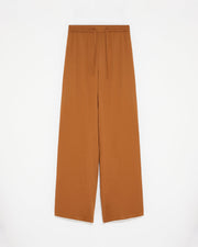 Pantalon palazzo en tissu satin mat