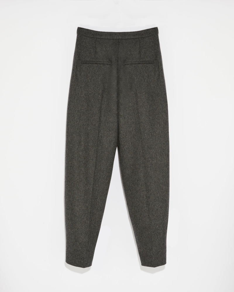 Pantalon tailleur en flanelle-Yves Salomon - Soldes d'hiver - Winter Sale