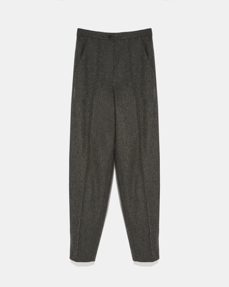 Pantalon tailleur en flanelle-Yves Salomon - Soldes d'hiver - Winter Sale