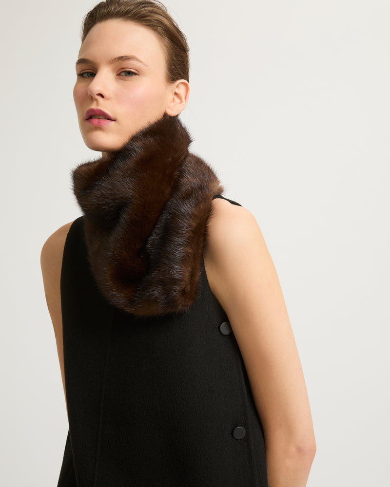 Robe longue en lainage cachemire double-face-Yves Salomon - Soldes d'hiver - Winter Sale