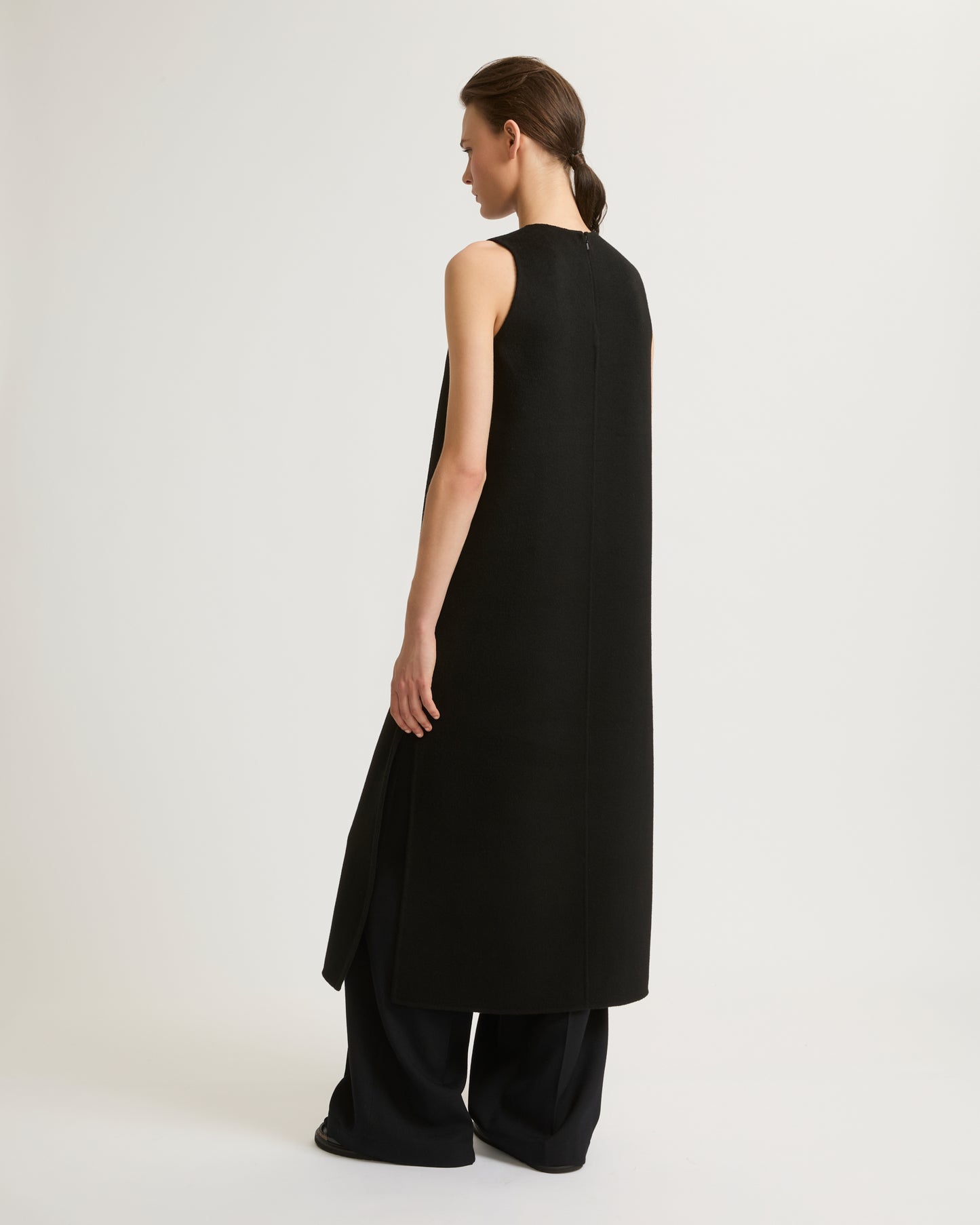 Robe longue en lainage cachemire double-face-Yves Salomon - Soldes d'hiver - Winter Sale