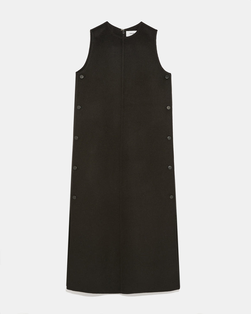 Robe longue en lainage cachemire double-face-Yves Salomon - Soldes d'hiver - Winter Sale